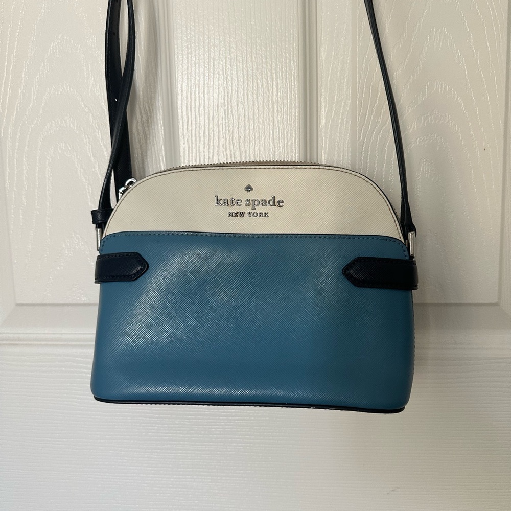 Kate Spade Blue and White Crossbody Bag